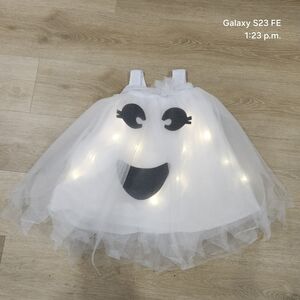 Glowing White Ghost Costume for Kids